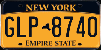 NY license plate GLP8740
