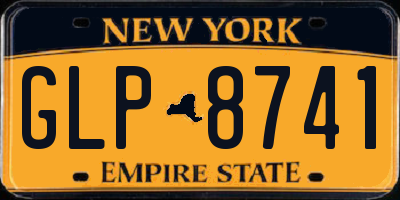 NY license plate GLP8741