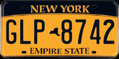 NY license plate GLP8742