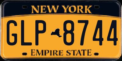 NY license plate GLP8744
