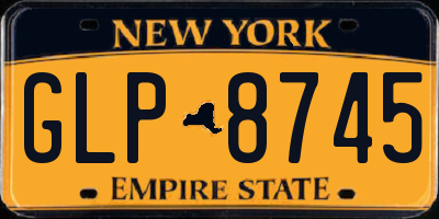NY license plate GLP8745