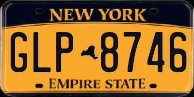 NY license plate GLP8746