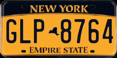 NY license plate GLP8764