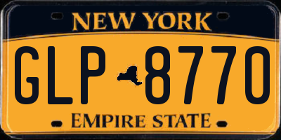 NY license plate GLP8770
