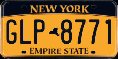NY license plate GLP8771