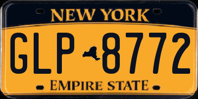 NY license plate GLP8772
