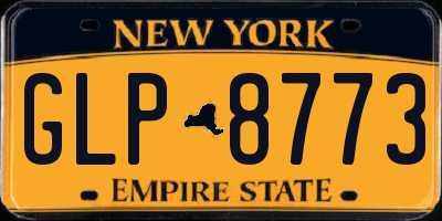 NY license plate GLP8773