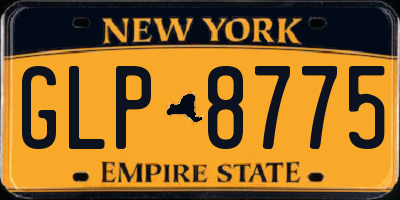 NY license plate GLP8775