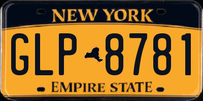 NY license plate GLP8781
