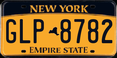 NY license plate GLP8782