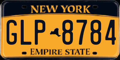 NY license plate GLP8784