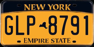 NY license plate GLP8791