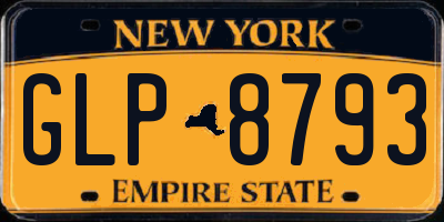 NY license plate GLP8793