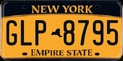 NY license plate GLP8795
