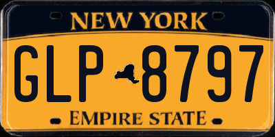 NY license plate GLP8797