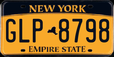 NY license plate GLP8798
