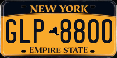 NY license plate GLP8800