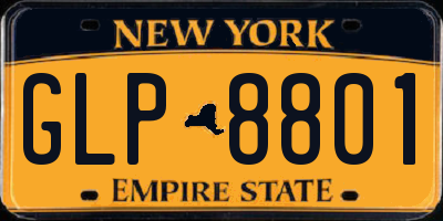 NY license plate GLP8801