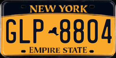 NY license plate GLP8804