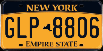 NY license plate GLP8806