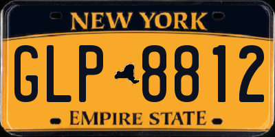 NY license plate GLP8812