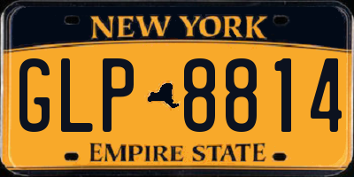 NY license plate GLP8814