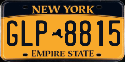 NY license plate GLP8815