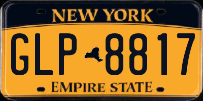 NY license plate GLP8817