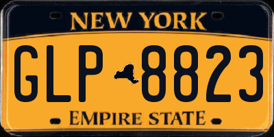 NY license plate GLP8823