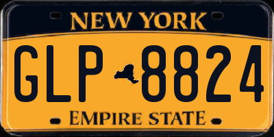 NY license plate GLP8824