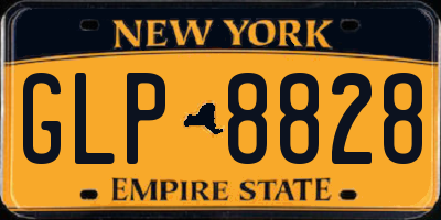 NY license plate GLP8828