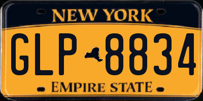 NY license plate GLP8834