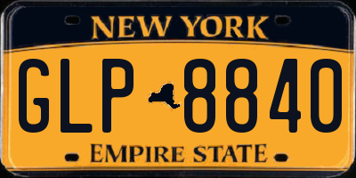 NY license plate GLP8840