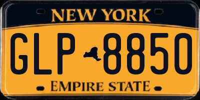 NY license plate GLP8850