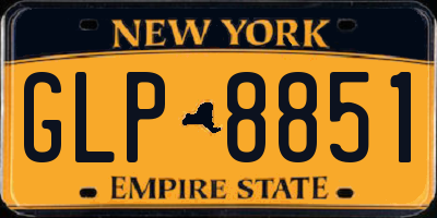 NY license plate GLP8851