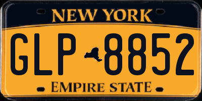 NY license plate GLP8852