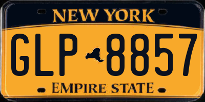NY license plate GLP8857