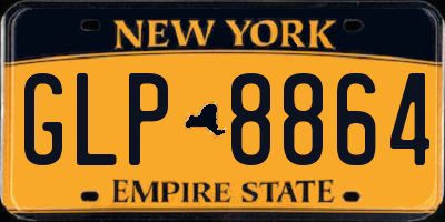 NY license plate GLP8864