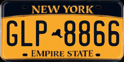NY license plate GLP8866