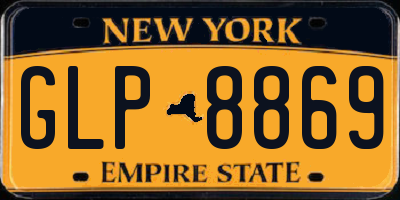 NY license plate GLP8869