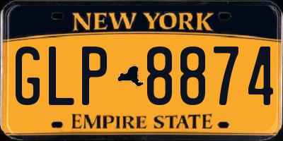 NY license plate GLP8874