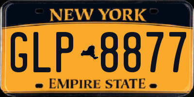 NY license plate GLP8877