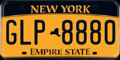 NY license plate GLP8880