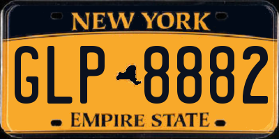 NY license plate GLP8882