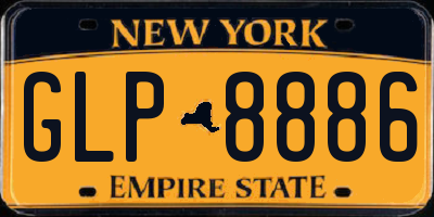 NY license plate GLP8886