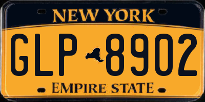 NY license plate GLP8902