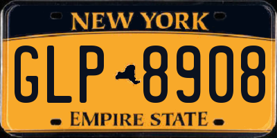 NY license plate GLP8908