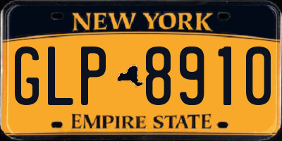 NY license plate GLP8910