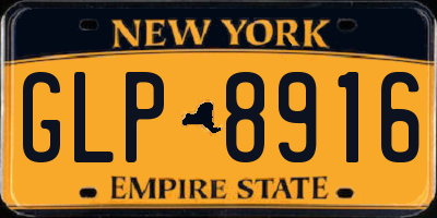 NY license plate GLP8916