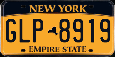 NY license plate GLP8919